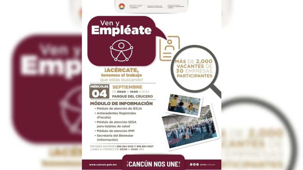 Ven y Empléate Itinerante en Cancún