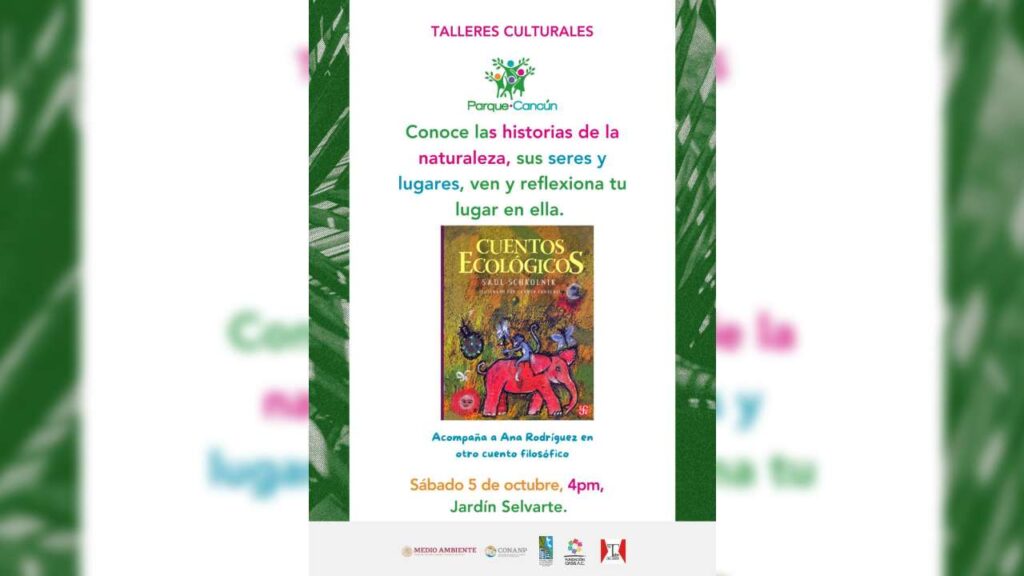 Cuentos Ecológicos en Jardín Selvarte en Parque Cancún
