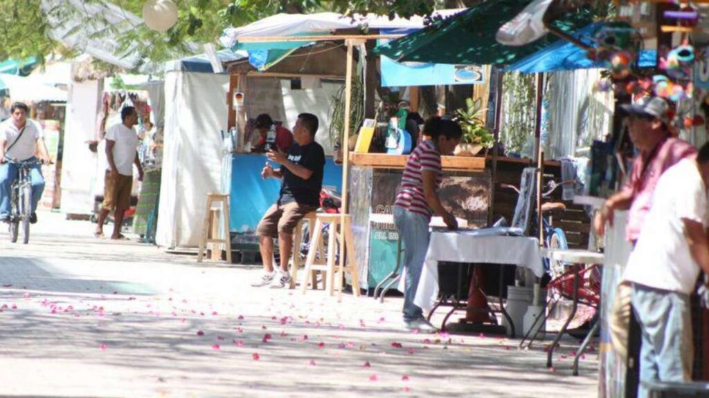 comercio ambulante en Playa del Carmen