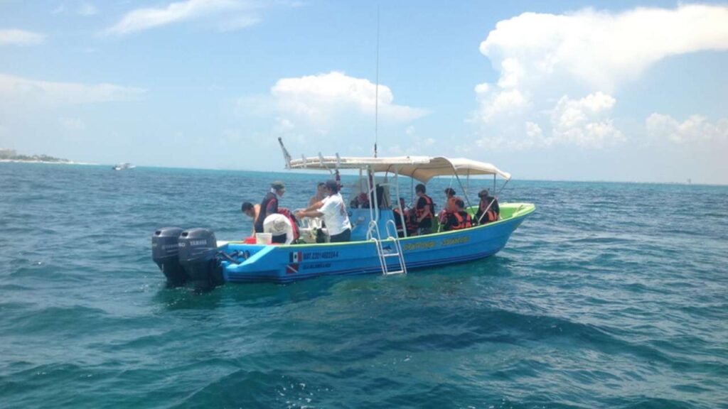 embarcaciones pequeñas en isla mujeres