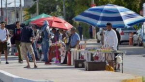 operativo navideño en comercio en la vía pública