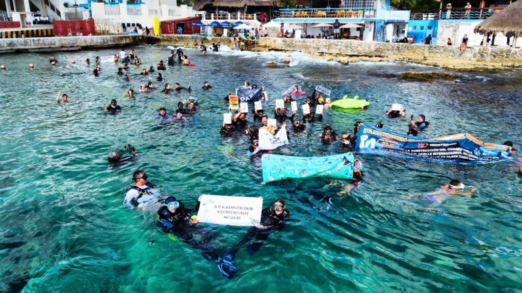 Cozumel se levanta otra vez: protesta en el mar contra el Cuarto Muelle este 8 de junio