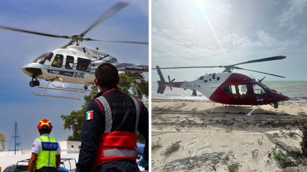Helicópteros rescatan a seis personas en altamar entre Punta Allen y Bahía Emiliano Zapata