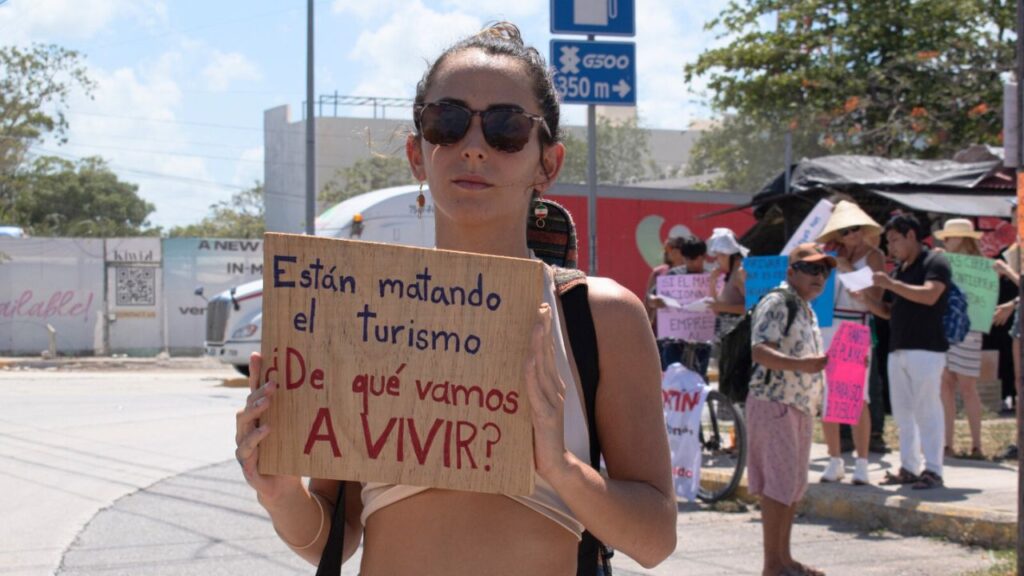 Protestan para exigir acceso libre a playas en Tulum y rechazar cobro en Parque del Jaguar