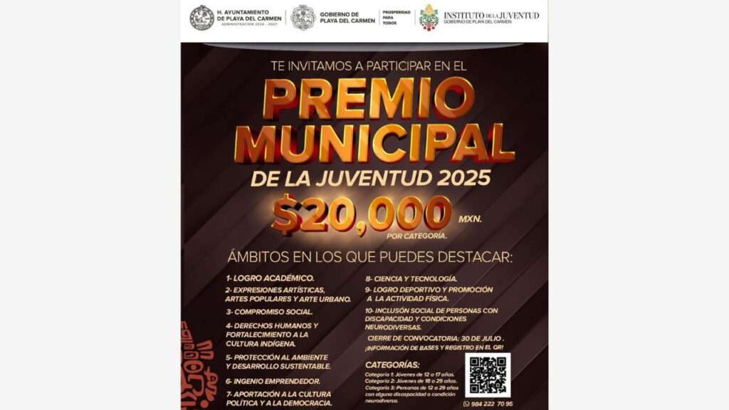 Abren convocatoria para el Premio Municipal de la Juventud 2025 Playa ...