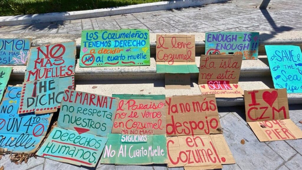 De manera temporal se suspende la construcción del Cuarto Muelle de Cozumel.