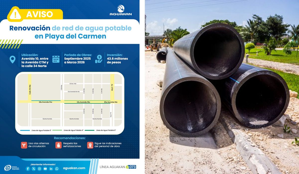 Playa del Carmen renovará su red de agua potable con inversión de Aguakan
