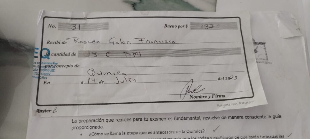 50 alumnos en Playa del Carmen reprueban pese a pagar $1,200 por clases de regularización.