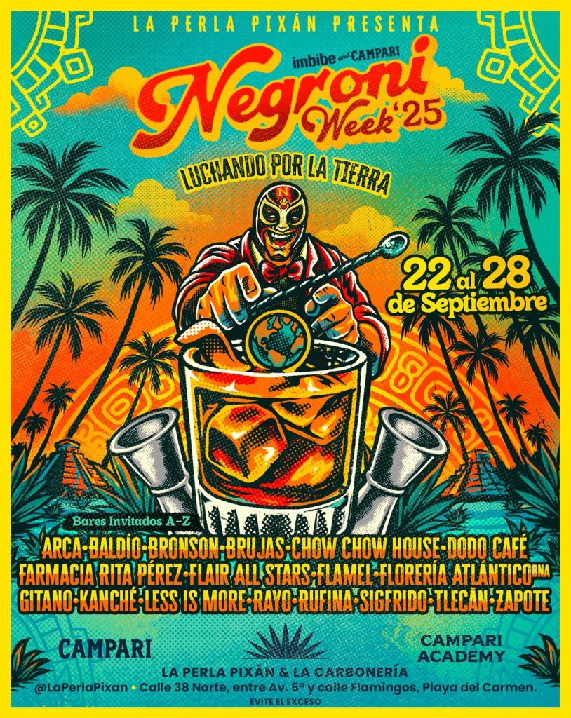 Negroni Week 2025 en Playa del Carmen: 28 bartenders élite compiten del 22-28 septiembre.