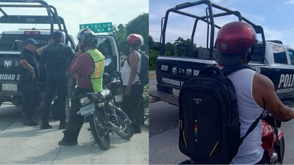 Obreros de CFE acusan a policías de Quintana Roo de intimidación durante labores de mantenimiento en Tulum.