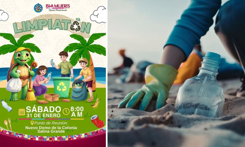 Este sábado realizan Limpiatón en Salina Grande en Isla Mujeres