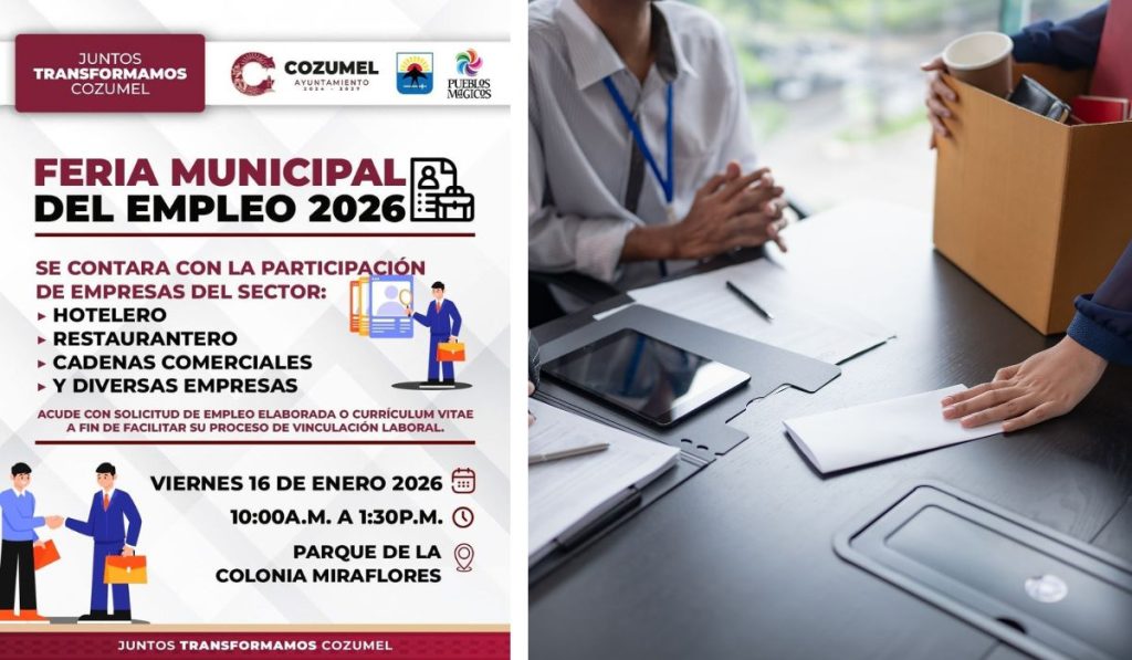Invitan a participar en la Feria Municipal del Empleo 2026 en Cozumel