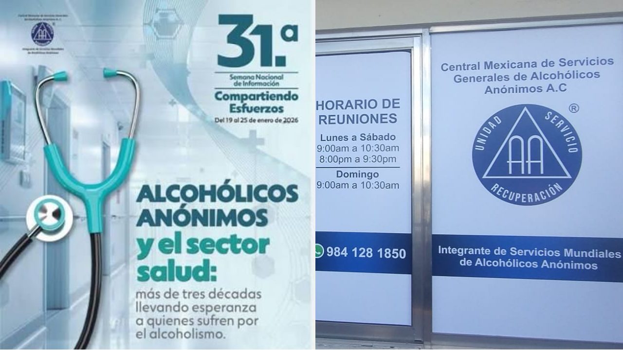Alcohólicos Anónimos en Playa del Carmen realiza jornadas de concientización en hospitales y centros de salud.