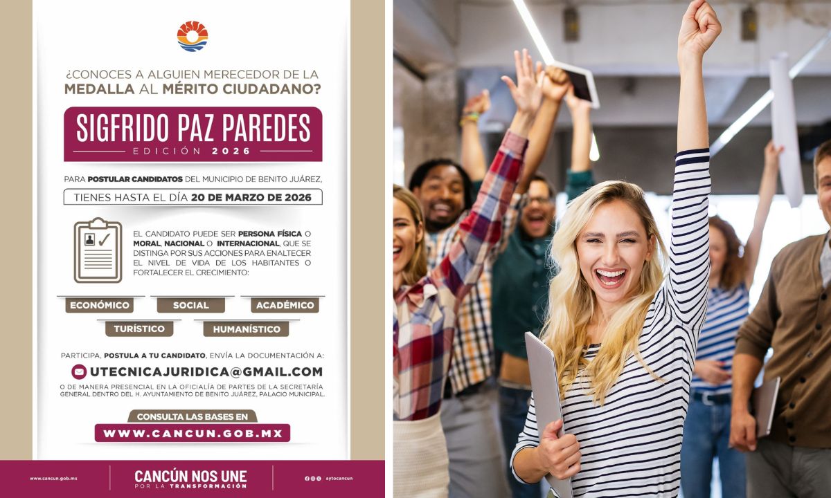 Abren convocatoria para la Medalla al Mérito Ciudadano Cancún 2026