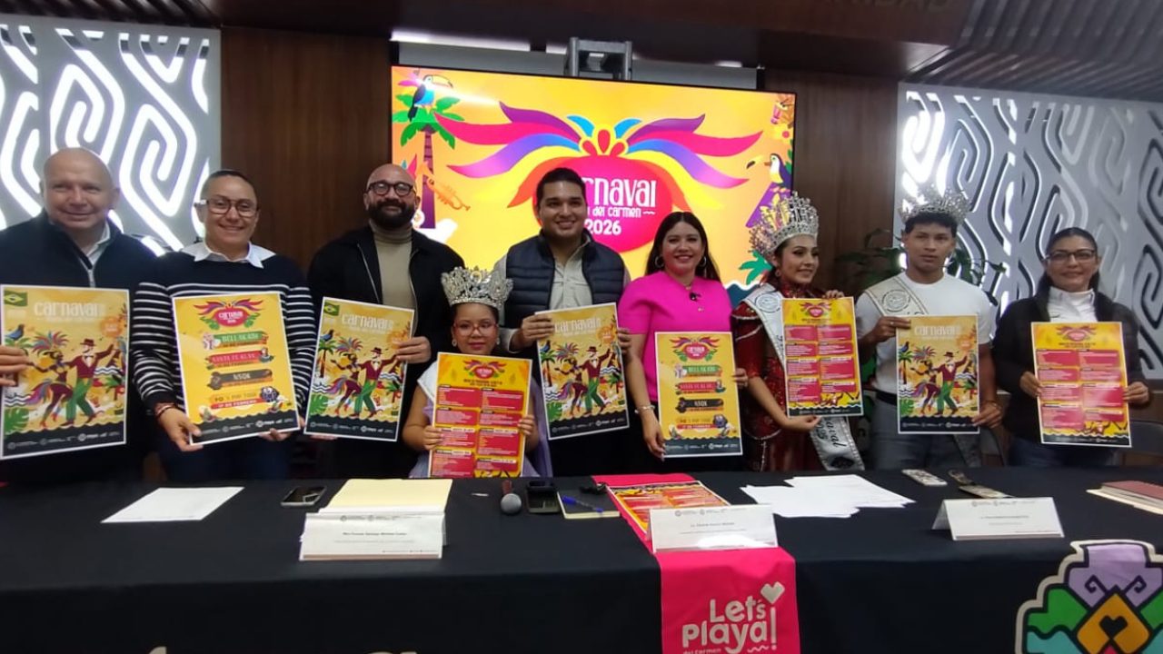 El Carnaval Playa del Carmen 2026 tendrá 146 artistas participando en la cartelera oficial que incluye conciertos gratis del 11 al 17 de febrero.