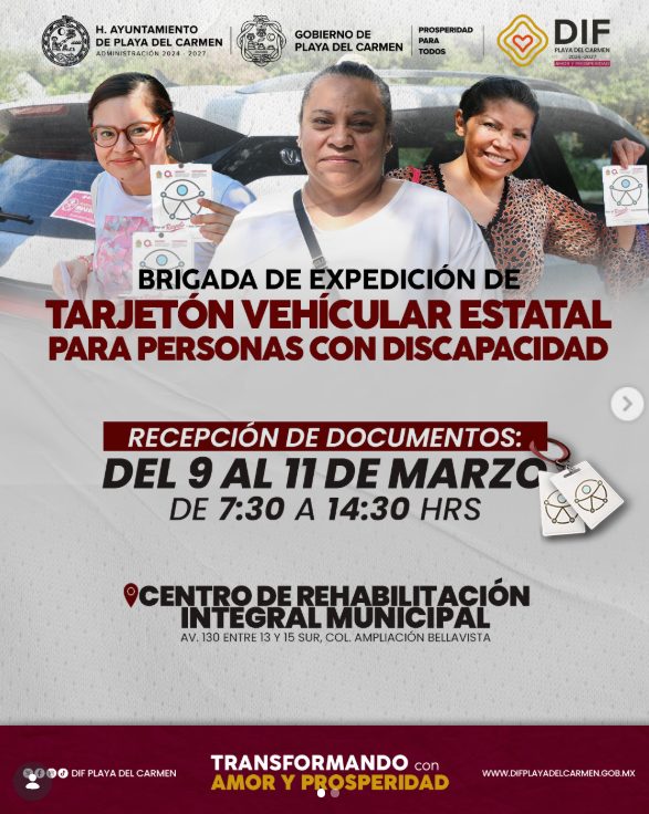 Personal del CRIM orienta a personas con discapacidad en Quintana Roo sobre el trámite del Certificado, la Credencial Nacional y el Tarjetón Estatal.