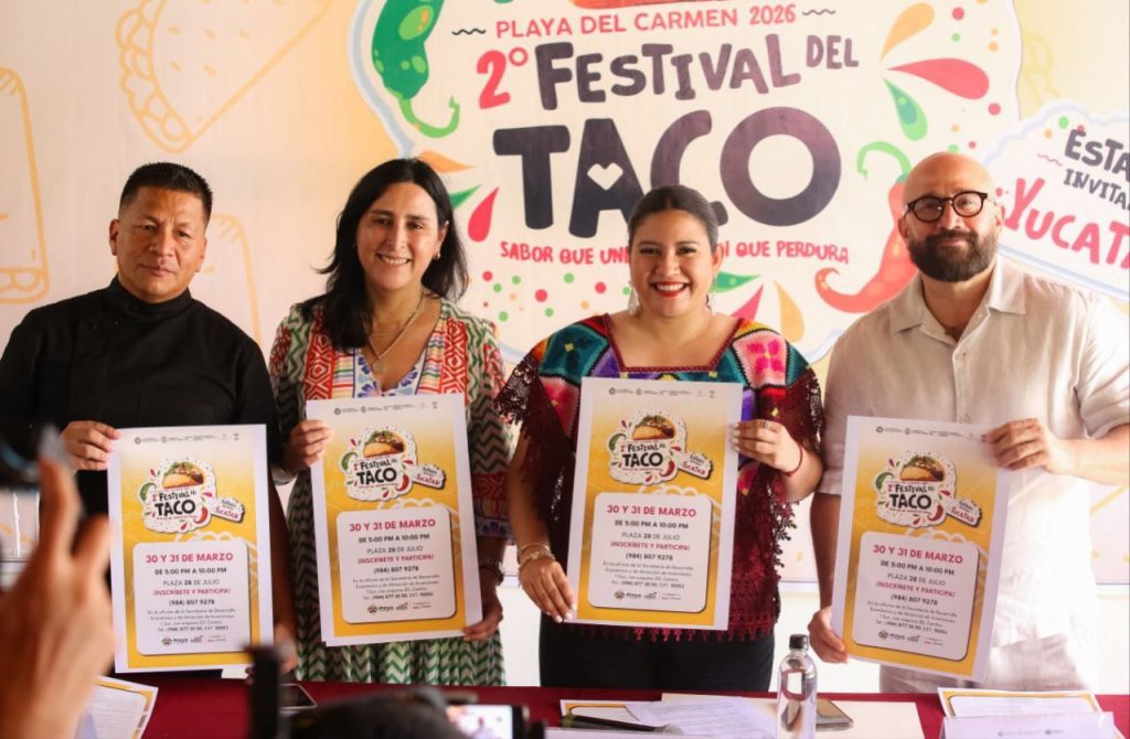 El Festival del Taco en Playa del Carmen espera más de 15 mil visitantes el 30 y 31 de mayo en la plaza 28 de Julio. 📸 Yolanda Aldana