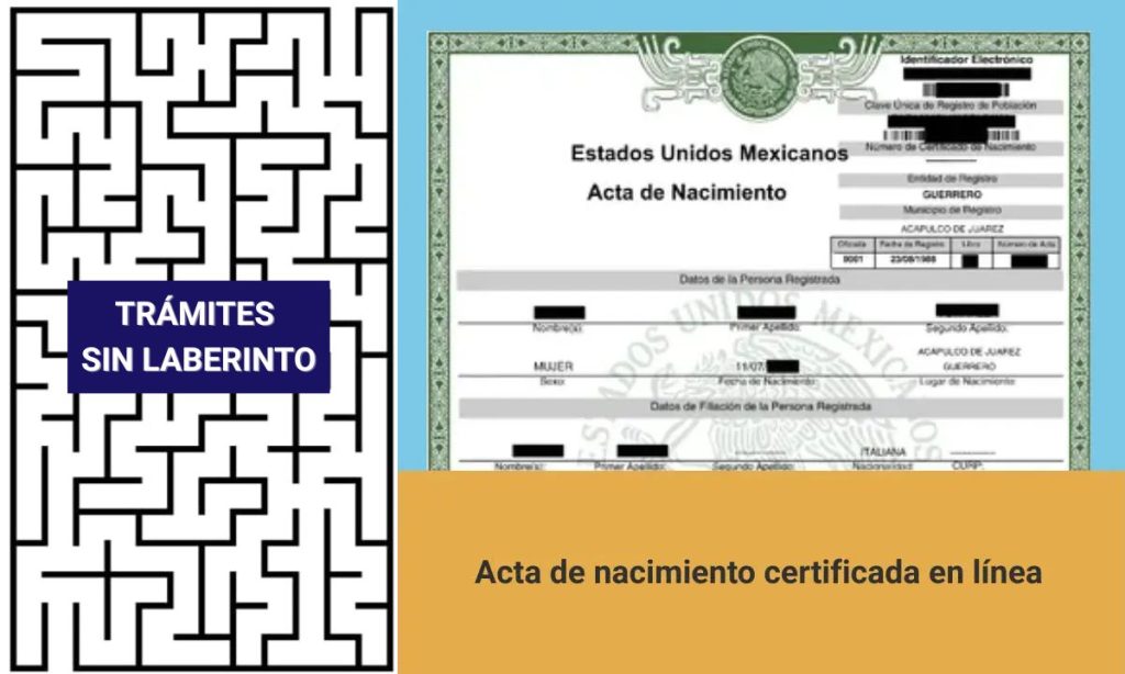 acta de nacimiento certificada
