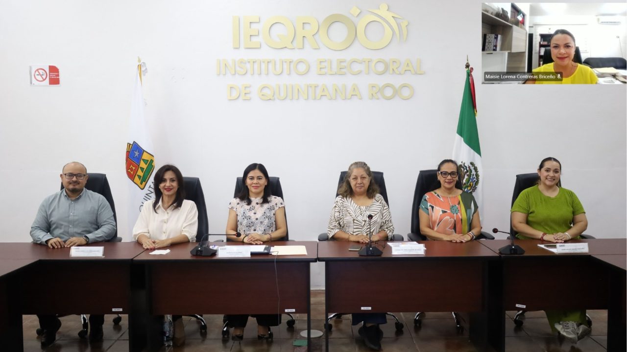 Sesión extraordinaria del Instituto Electoral de Quintana Roo donde se aprobó el financiamiento a partidos políticos.