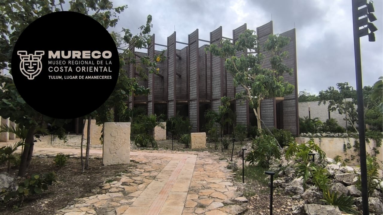 Vista del Mureco de Tulum, museo gratuito dentro del Parque del Jaguar.
