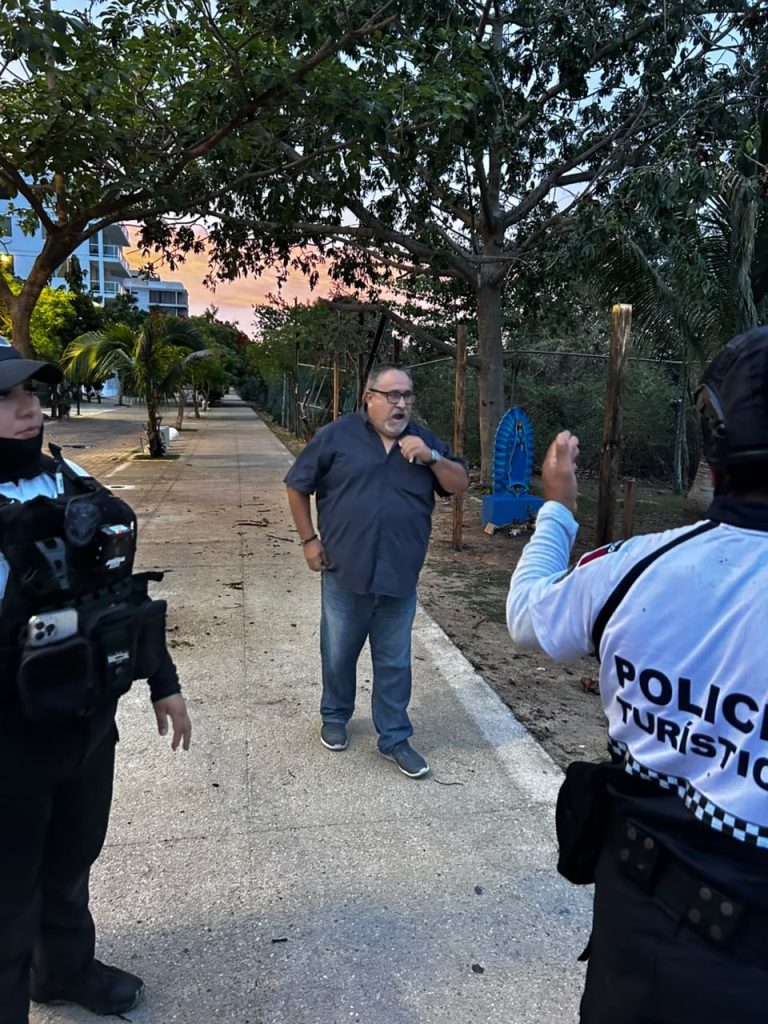 Personal de Zofemat supervisa el acceso libre a Playa 72 para garantizar el paso de residentes y visitantes.