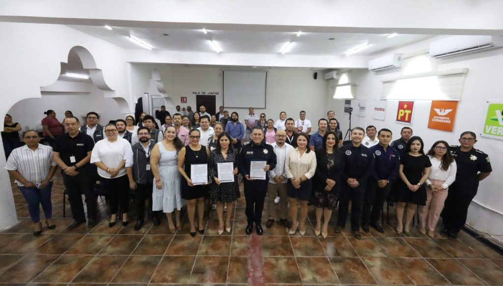 Autoridades del IEQROO y la SSC firman convenio de seguridad para las elecciones de Quintana Roo en 2027.