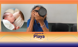 Silvia Rosas, fotógrafa de bebés en Playa del Carmen, en el Registro Civil del municipio.