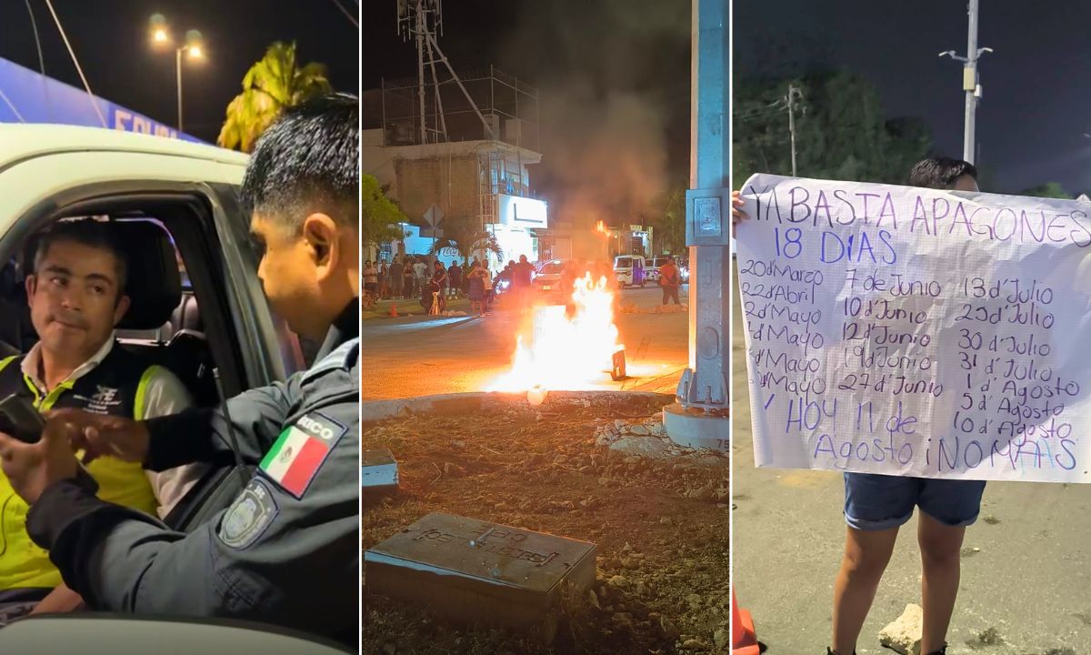 apagón número 18 en Playa del Carmen