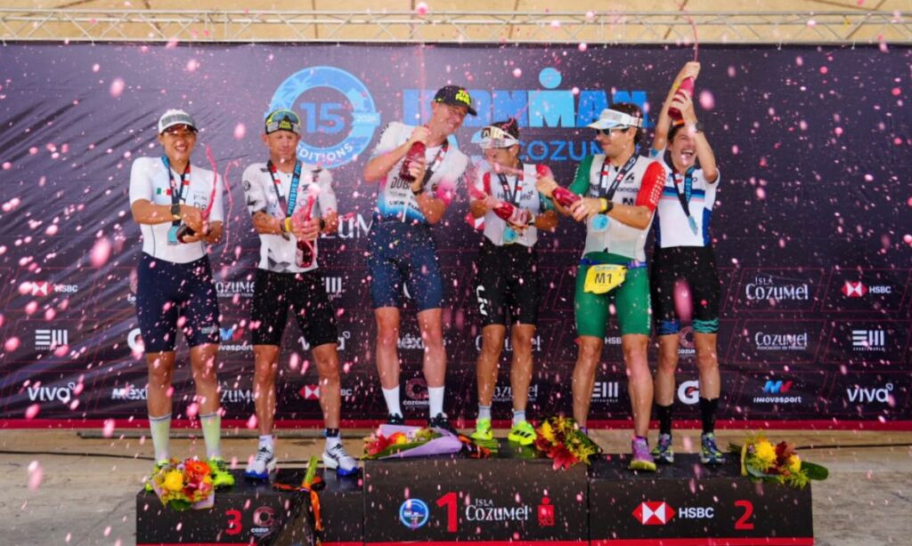 Marc Dubrick y Cecilia Pérez ganan el Ironman 70.3 Cozumel