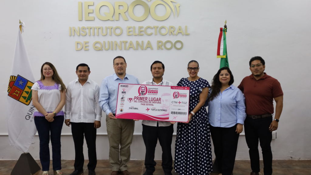 Jeffrey Andrei Hernández Poot ganó la fase estatal del Concurso Nacional de Oratoria 2026 en Quintana Roo.