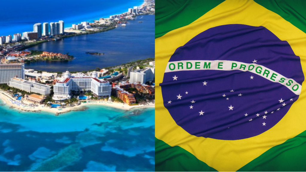 El turismo de Brasil en Quintana Roo concentra 43.9% de las llegadas aéreas de pasajeros brasileños a México.
