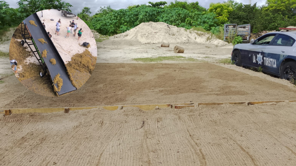La arena recuperada del sargazo será devuelta a distintos puntos de la costa de Playa del Carmen.
