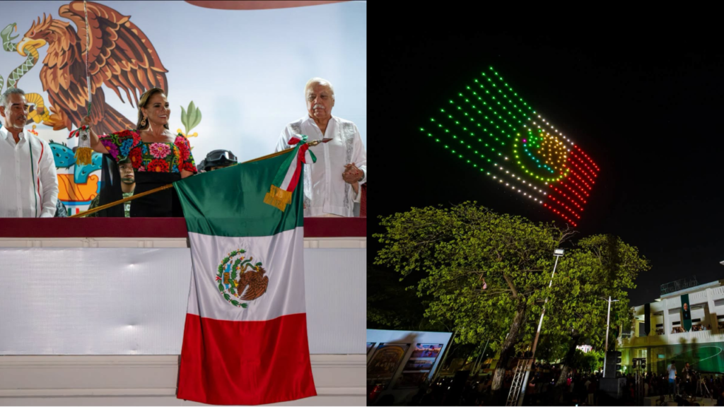 El Grito de Independencia 2026 en Chetumal fue encabezado por la gobernadora Mara Lezama en la Explanada de la Bandera.