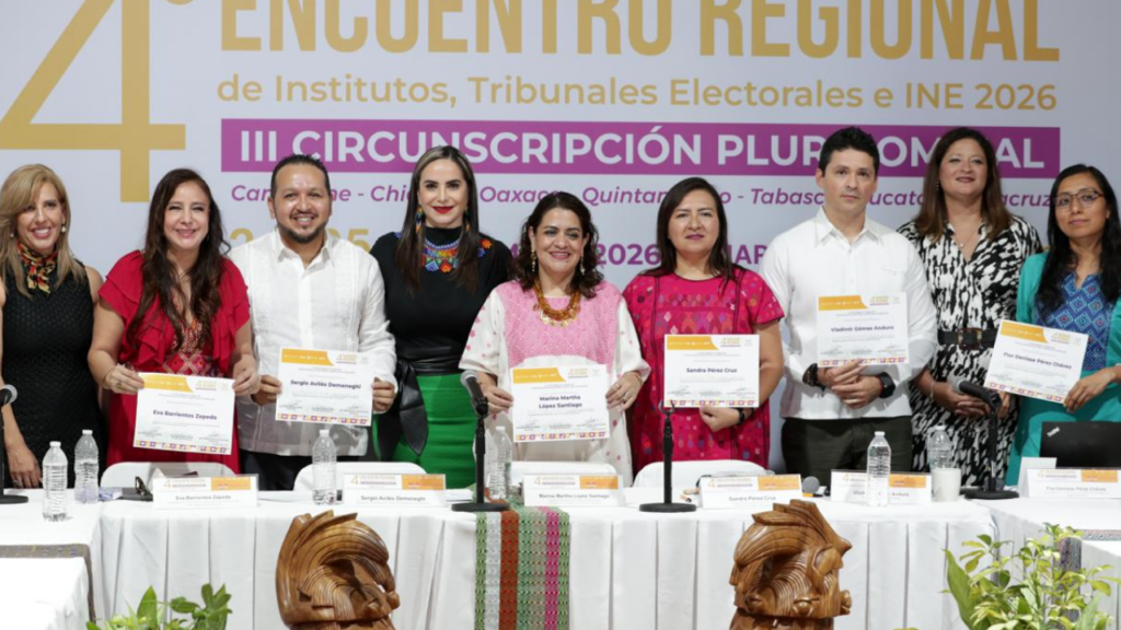 Las magistraturas del TEQROO participaron en el Encuentro Regional de Tribunales Electorales e INE 2026, en Chiapa de Corzo.