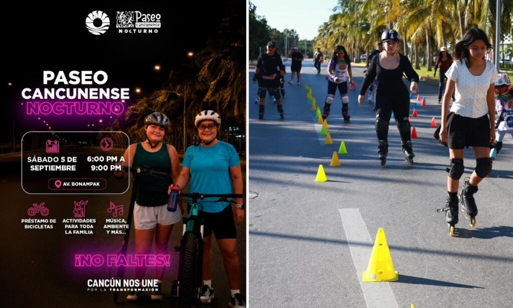Paseo Cancunense tendrá actividades nocturnas y matutinas este fin de semana
