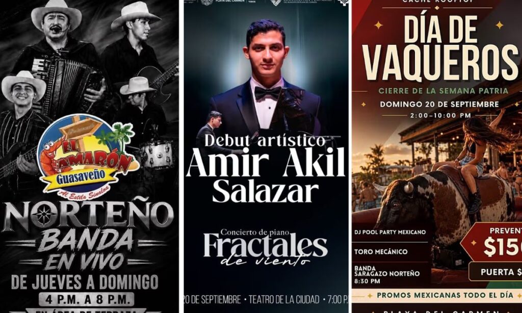 Tres eventos para disfrutar este domingo en Playa del Carmen