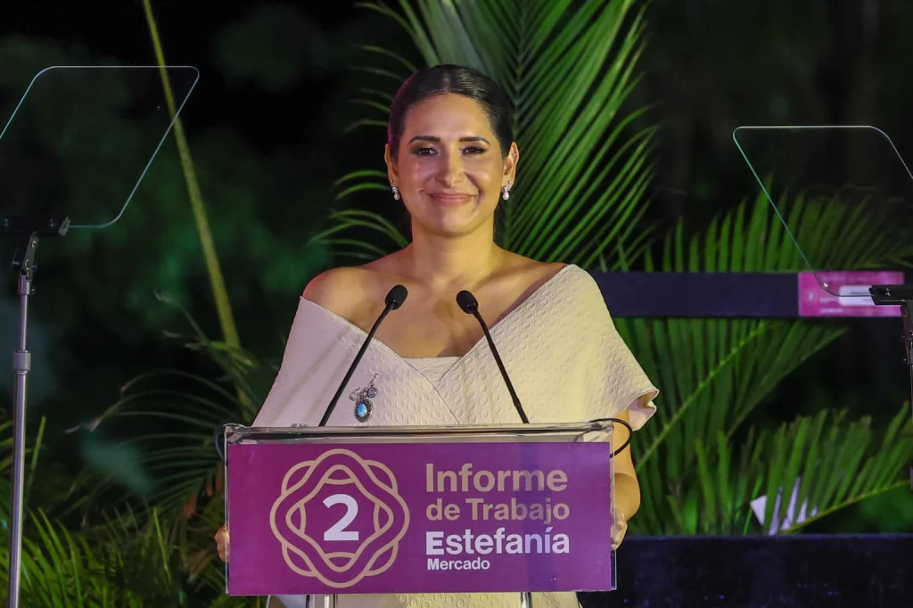 Estefanía Mercado rinde cuentas con avances en seguridad, salud y obras.