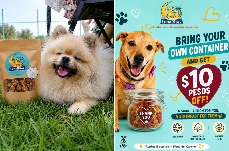 Lunabites es el negocio de botanas para perros creado por Vanessa Ortiz en honor a su perrita Luna.
