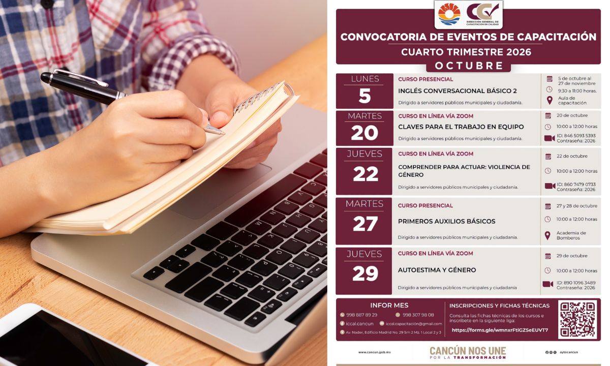 Cancún ofrecerá cursos sobre violencia de género durante octubre
