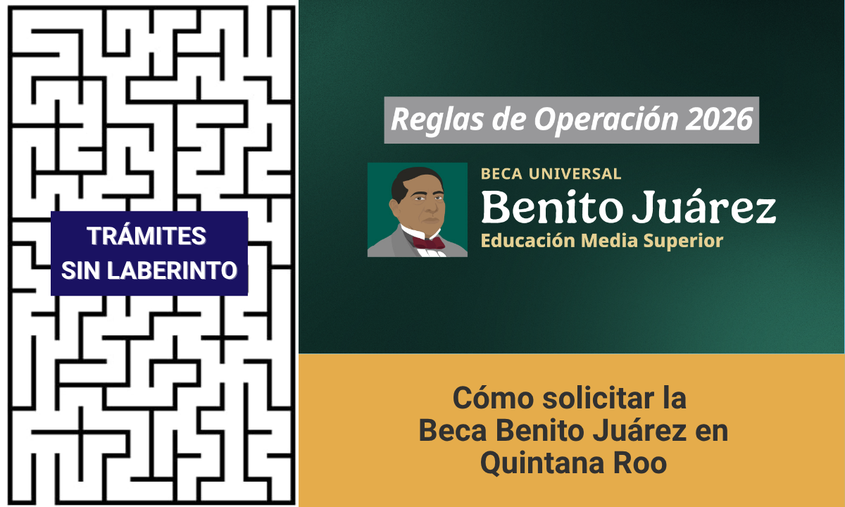 Beca Benito Juárez en Quintana Roo: $1,900 bimestrales para estudiantes de prepa pública.