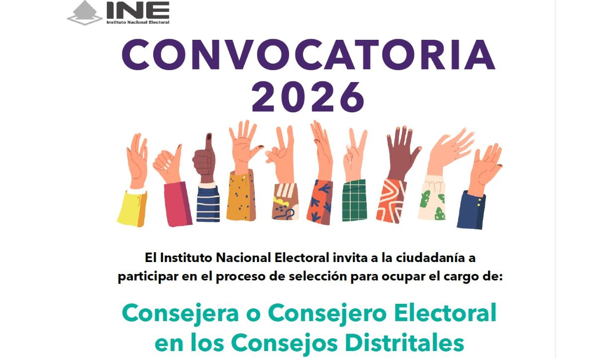 INE abre convocatoria para ocupar 31 consejerías distritales en Quintana Roo