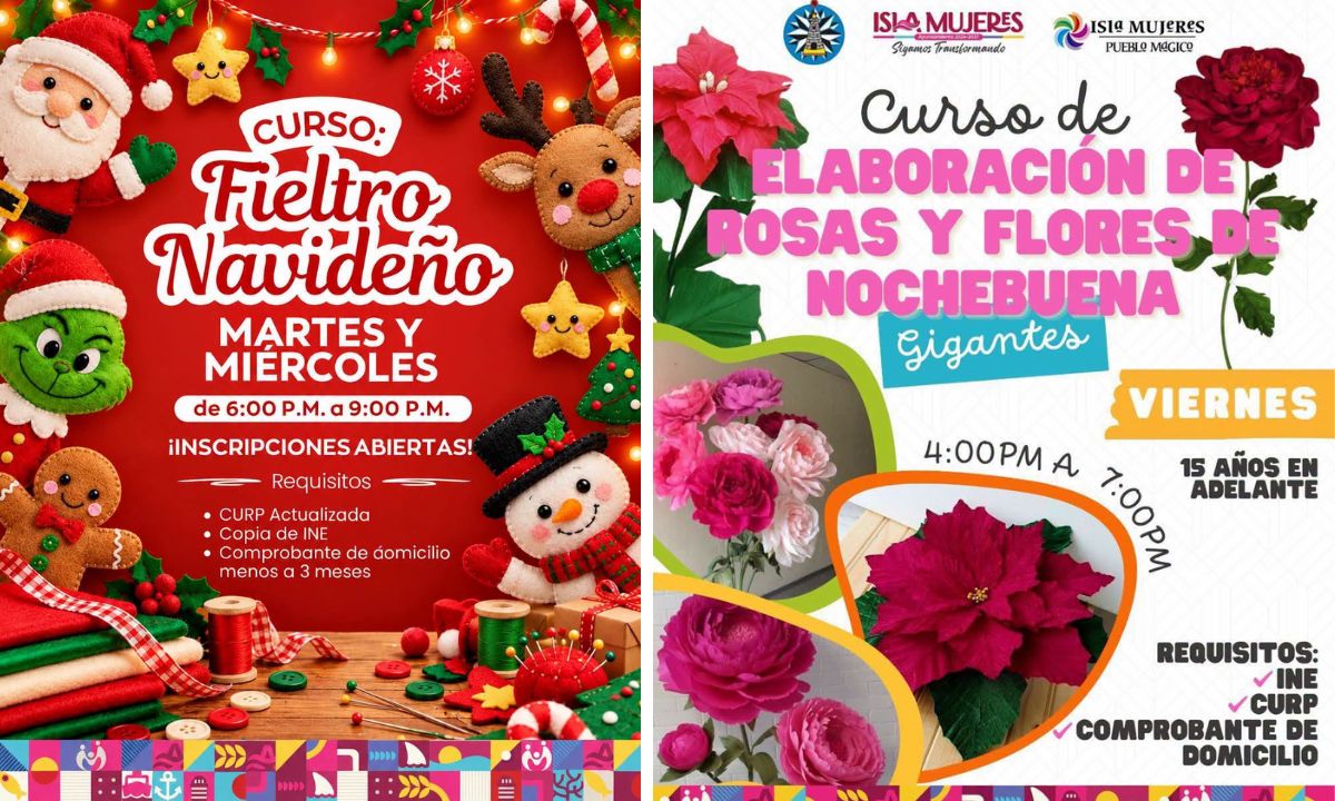 Isla Mujeres abre inscripciones para cursos de manualidades navideñas