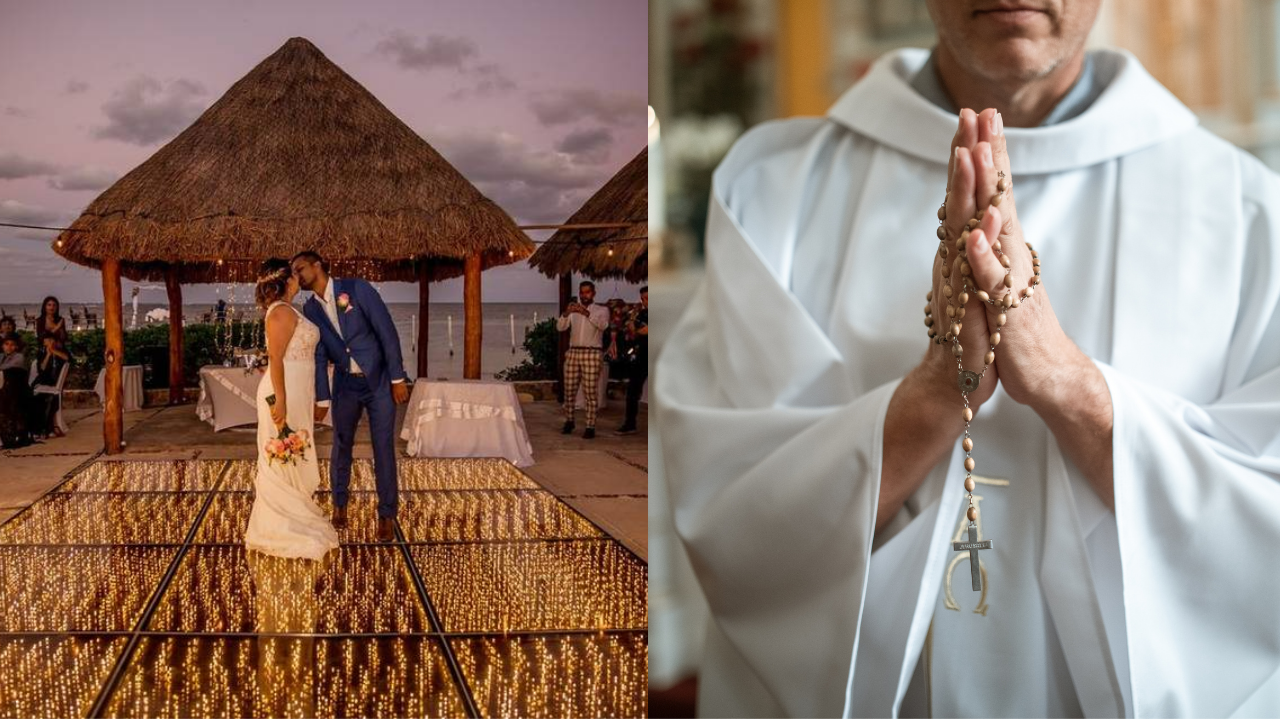 La Diócesis de Cancún-Chetumal alertó sobre falsos sacerdotes en hoteles de Cancún que ofrecen ceremonias de boda.