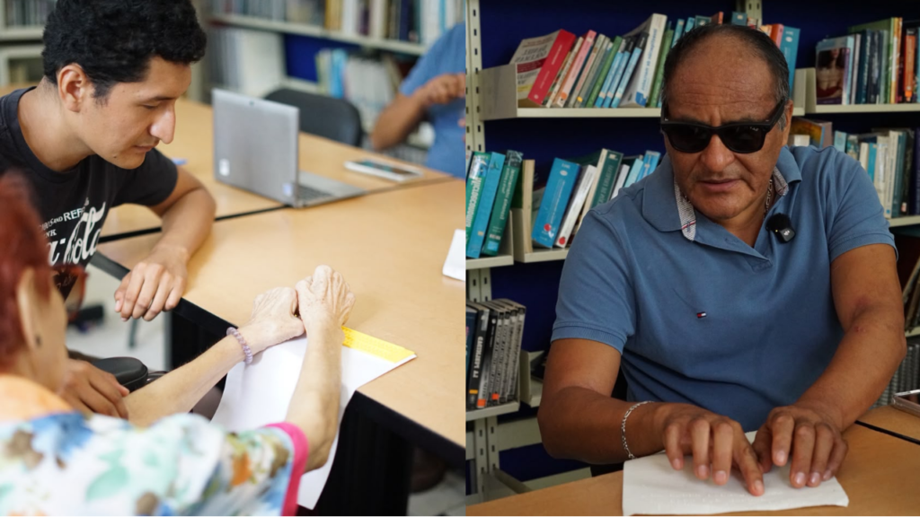 Así son los talleres gratuitos de Braille en Playa del Carmen, impartidos en la Biblioteca "Jaime Torres Bodet".