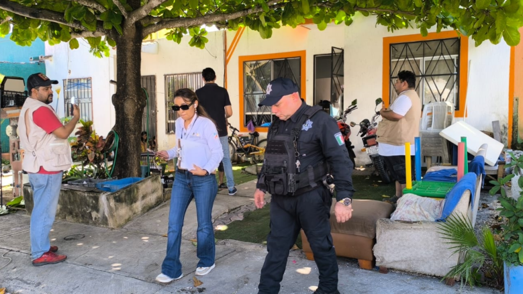 Así fue el intento de desalojo en la colonia Misión Las Flores en Playa del Carmen.