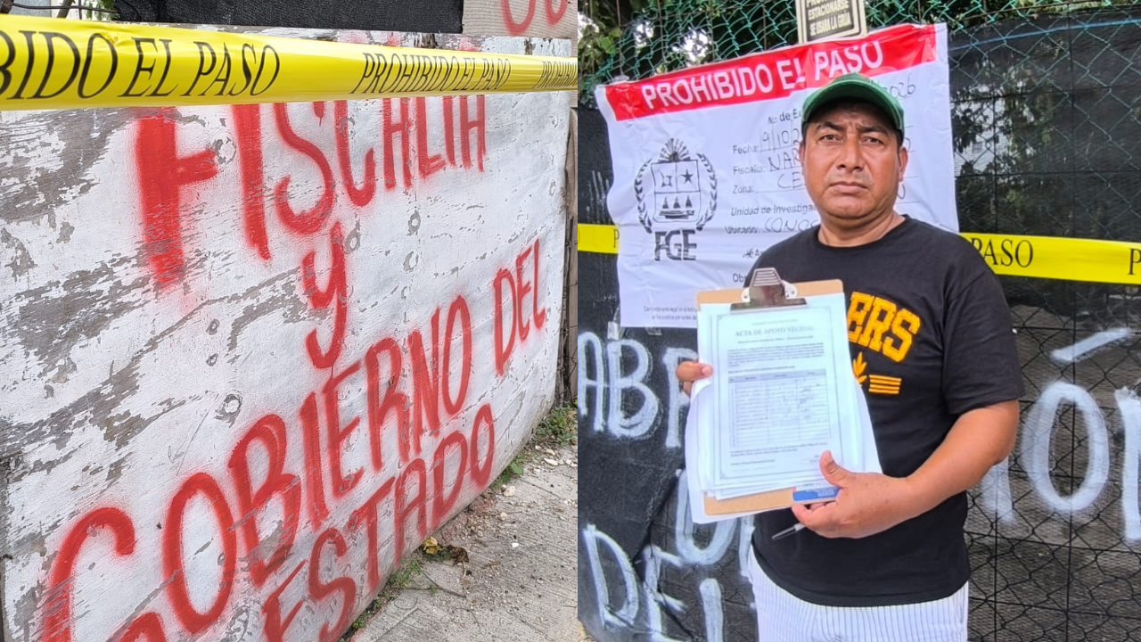 Vecinos protestan ante un presunto despojo de vivienda en la colonia Colosio.