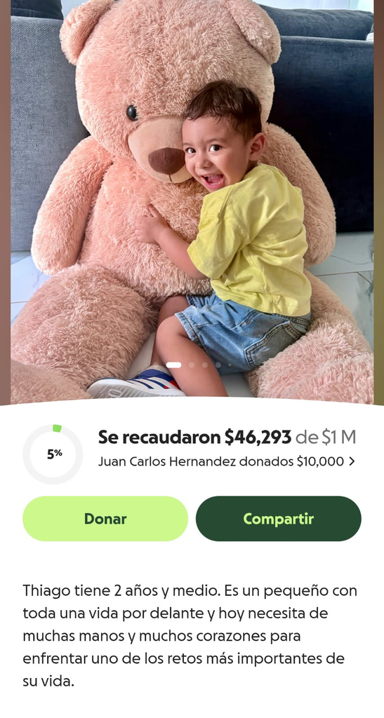 Piden ayuda para Thiago en Playa del Carmen para costear su operación del corazón.