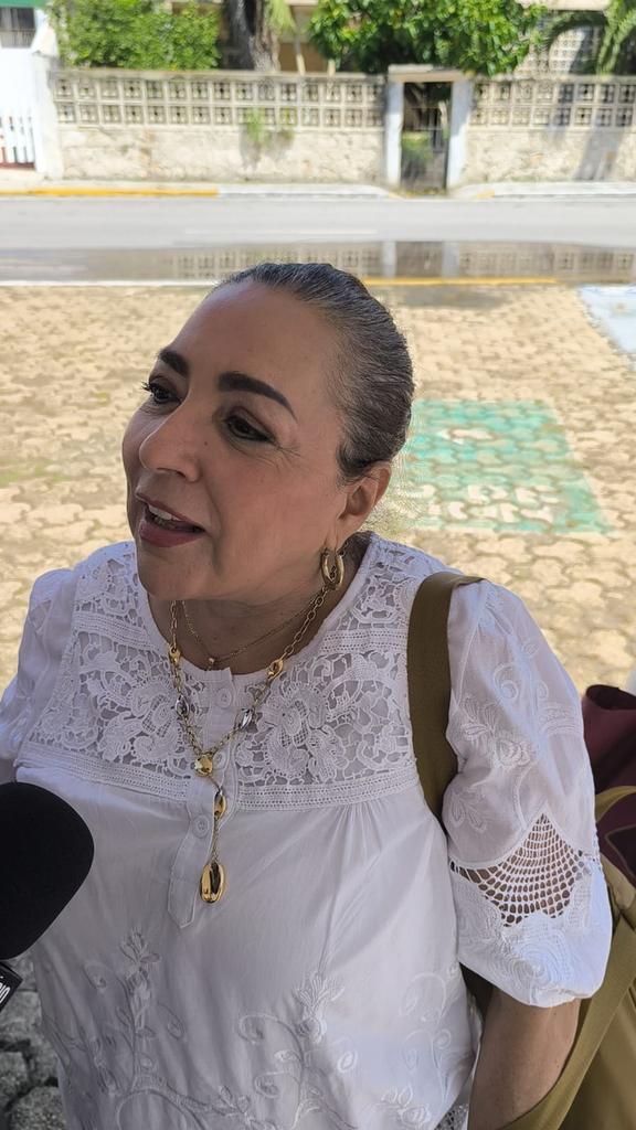Cora Amalia, presidenta del PRI estatal, habla sobre la elección de 2027 en Quintana Roo.