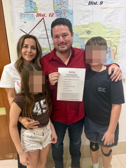 Farid Rentería anunció su registro como aspirante a la coordinación municipal de Morena en Playa del Carmen.