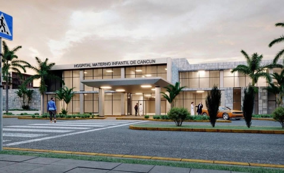 Así avanza la construcción del Nuevo Hospital Materno Infantil en Cancún, en el predio del antiguo Hospital General.